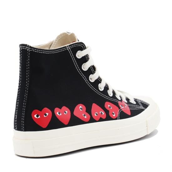  꼼데가르송 플레이 X 컨버스 스니커즈 P1K127 BLACK - COMME DES GARCONS PLAY CONVERSE