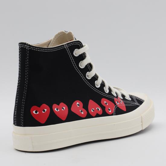  꼼데가르송 플레이 X 컨버스 스니커즈 P1K127 BLACK - COMME DES GARCONS PLAY CONVERSE