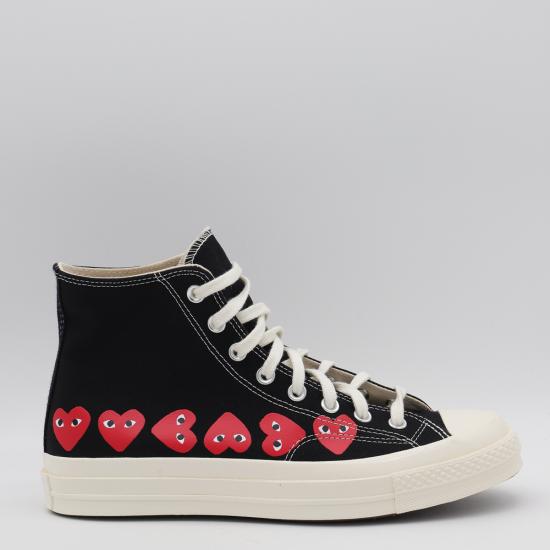  꼼데가르송 플레이 X 컨버스 스니커즈 P1K127 BLACK - COMME DES GARCONS PLAY CONVERSE