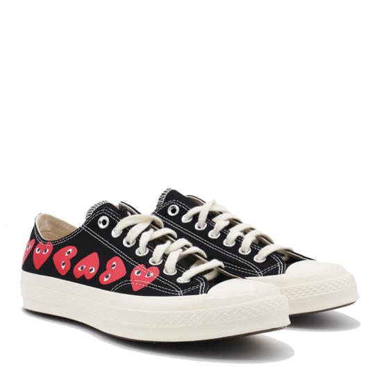  꼼데가르송 플레이 X 컨버스 스니커즈 P1K126 BLACK - COMME DES GARCONS PLAY CONVERSE