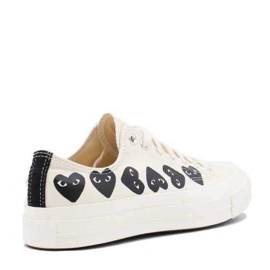  꼼데가르송 플레이 X 컨버스 스니커즈 P1K126 WHITE - COMME DES GARCONS PLAY CONVERSE