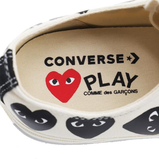  꼼데가르송 플레이 X 컨버스 스니커즈 P1K126 WHITE - COMME DES GARCONS PLAY CONVERSE