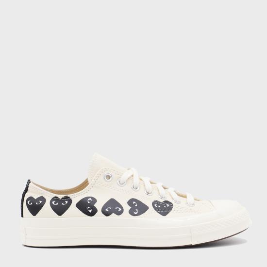  꼼데가르송 플레이 X 컨버스 스니커즈 P1K126 WHITE - COMME DES GARCONS PLAY CONVERSE