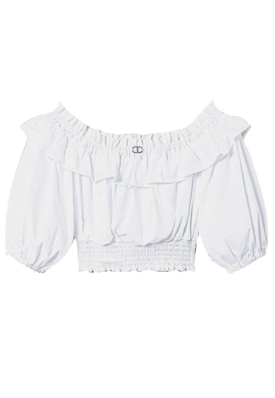  [키즈] TWIN SET SIMONA BARBIERI 블라우스 231GJ204000366T bianco