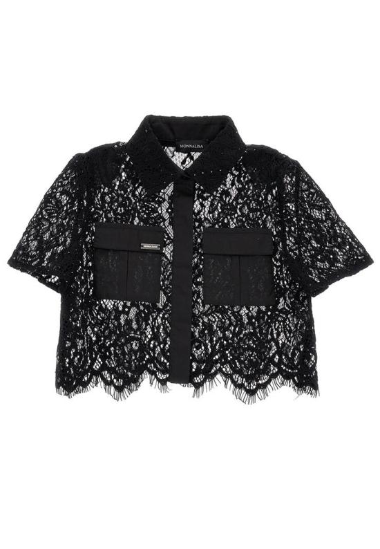  [키즈] 모나리자 레이스 소재 셔츠/블라우스 49C30130550050 nero