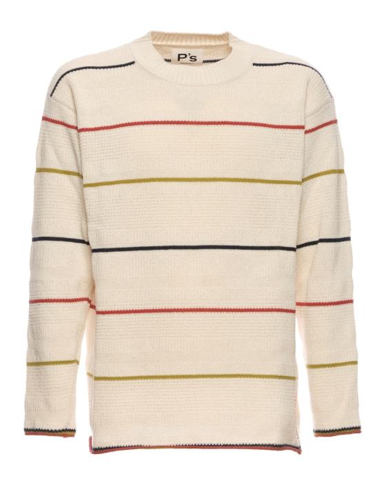  프레지던츠 스웨터 프레지던트 남성용 스트라이프 면  P23PPU237CD99XXXX 에크루