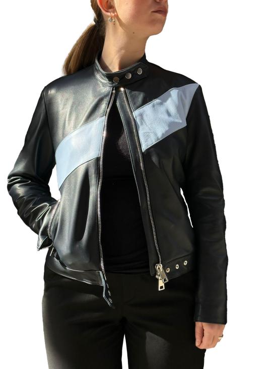26SS 라 로즈 가죽 자켓 1544GIUBBINONAPPA BLUE BABY BLUE - LA ROSE