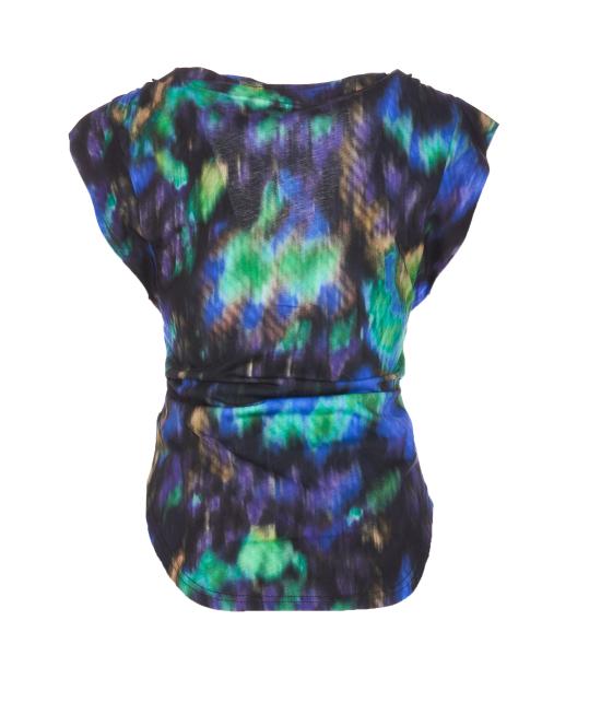  이자벨마랑에뚜왈 / 여성 멀티컬러 브이넥 민소매 티셔츠 TS0143FA B1N05EBUGR BPG - ISABEL MARANT ETOILE