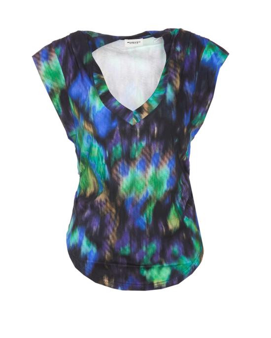  이자벨마랑에뚜왈 / 여성 멀티컬러 브이넥 민소매 티셔츠 TS0143FA B1N05EBUGR BPG