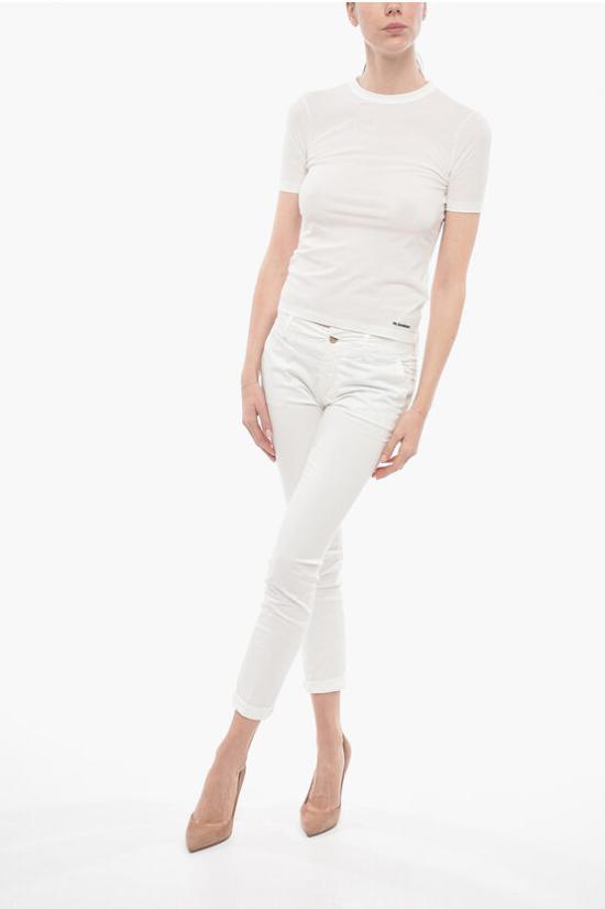  메종끌로샤르 크롭 팬츠 WP047 MC006 0004 White - MAISON CLOCHARD