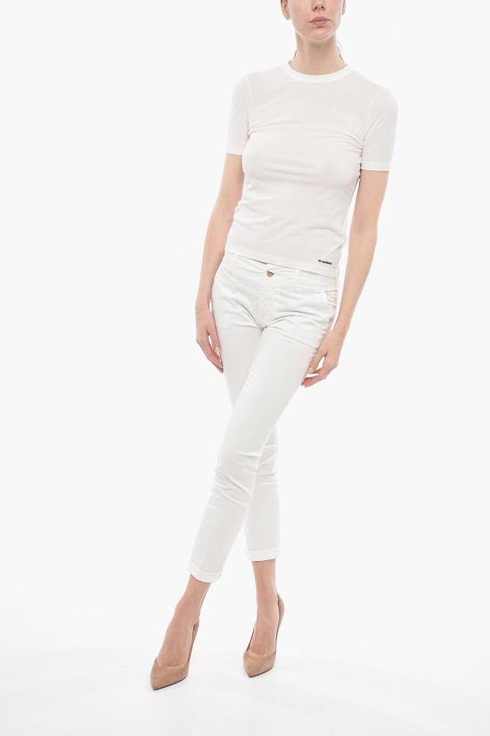  메종끌로샤르 크롭 팬츠 WP047 MC006 0004 White - MAISON CLOCHARD