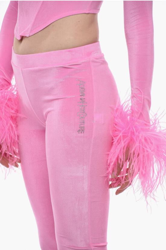  아드리아나 핫 꾸뛰르 플레어 팬츠 HOT JUICY 2 0 FLARE PANTS BABY PINK Pink - ADRIANA HOT COUTURE
