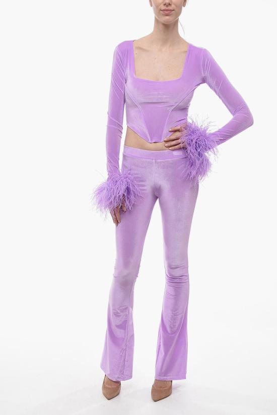  아드리아나 핫 꾸뛰르 플레어 팬츠 HOT JUICY 2 0 FLARE PANTS LAVANDER Violet - ADRIANA HOT COUTURE