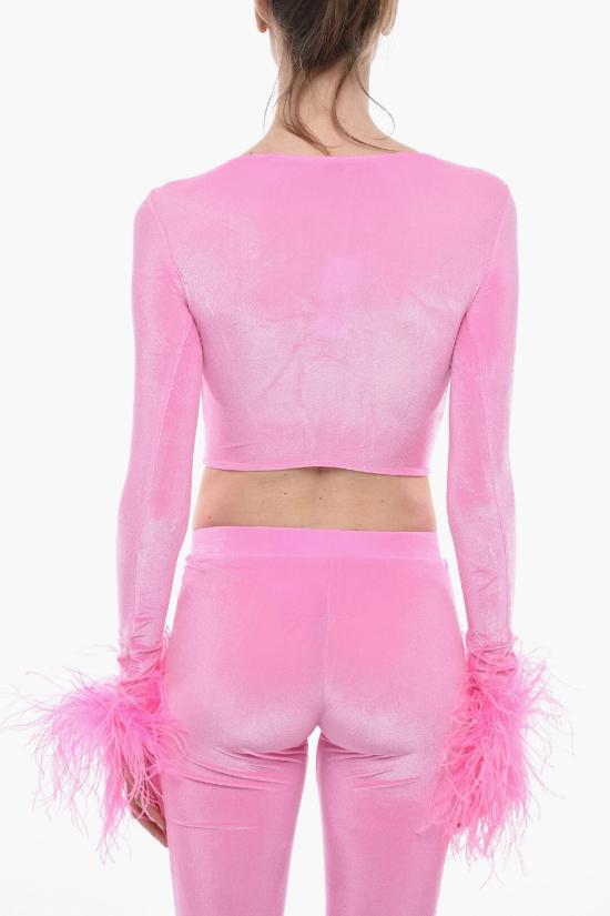  Adriana Hot Couture 긴팔 티셔츠 HOT JUICY 2 0 FLUFFY TOP BABY PINK Pink - ADRIANA HOT COUTURE