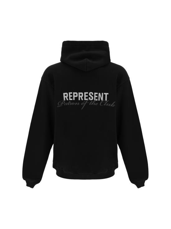 26SS 리프레젠트 후드 티셔츠 MLM4270 BLACK - REPRESENT