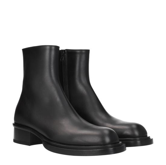 25SS 알렉산더 맥퀸 쿠반 스택 가죽 앵클 부츠 750383WIDY01000 - ALEXANDER MCQUEEN