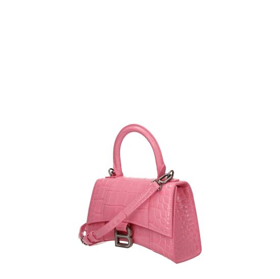 26SS 발렌시아가 아워글래스 XS 핸드백 크로커다일 엠보스 5928331LR6Y5812 - BALENCIAGA