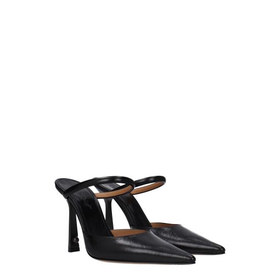 25SS 오프화이트 힐/펌프스 OWIJ026LEA0011010 - OFF WHITE