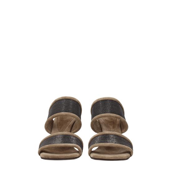 25SS 브루넬로 쿠치넬리 뮬/슬리퍼 MZSFC2170C7886 - BRUNELLO CUCINELLI