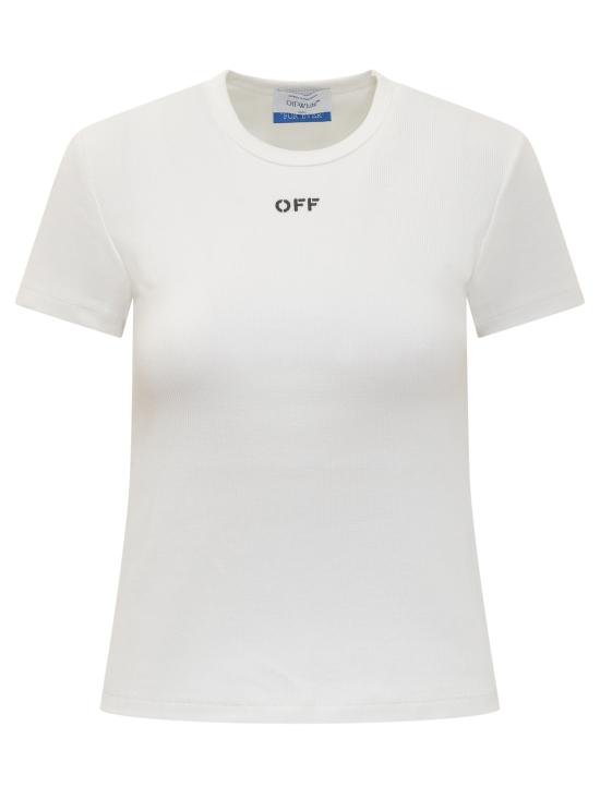  오프화이트 반팔 티셔츠 OWAA065C99JER005 0110 WHITE BLACK