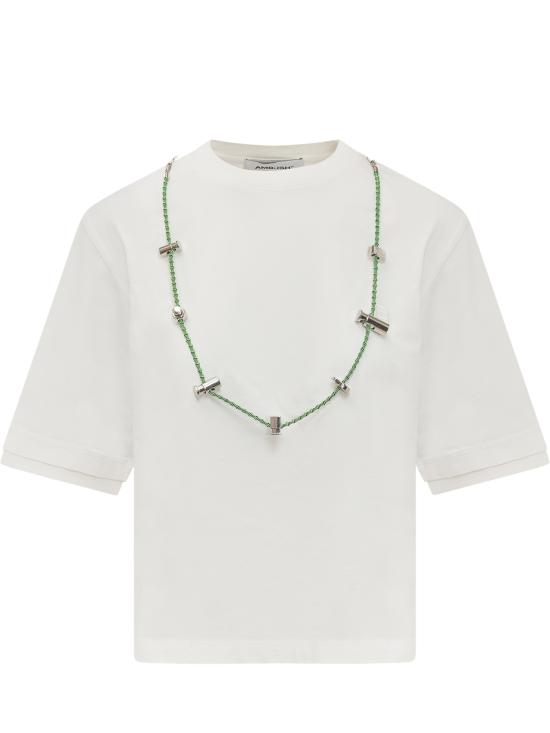  엠부시 반팔 티셔츠 BWAA031F22JER001 0202 CLOUD DANCER