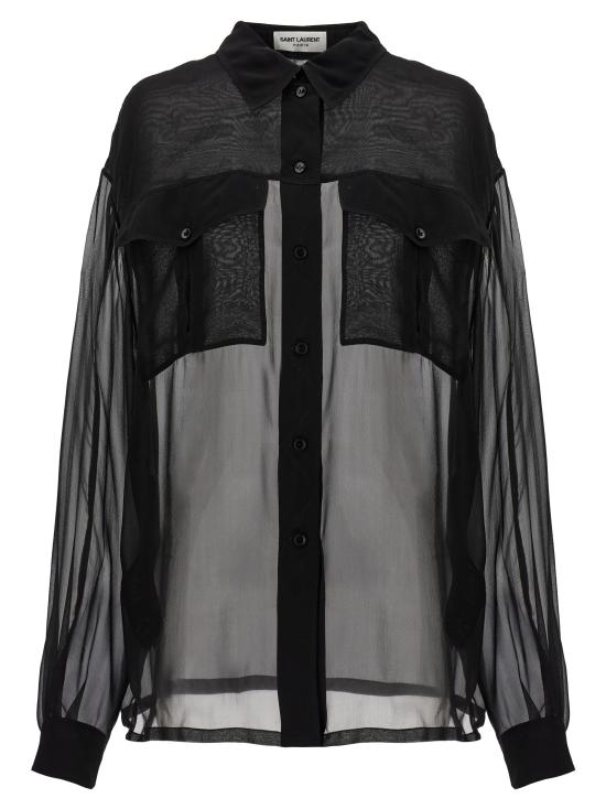  생로랑 블라우스 788262Y115W1000 Black