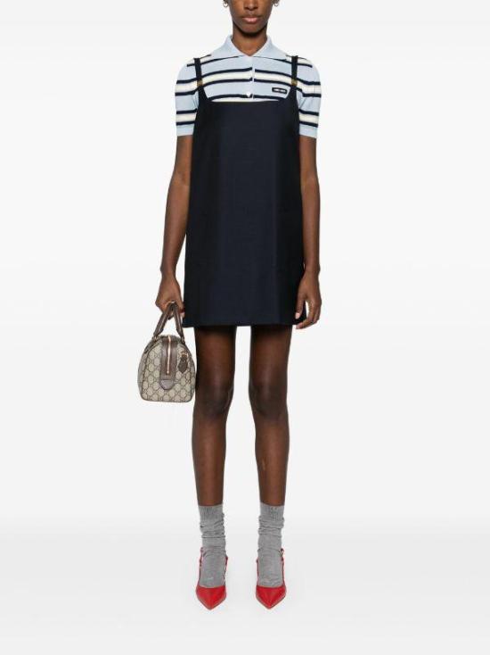 24FW 미우미우 숏 원피스 MF5429SOOO11AD F0008 BLEU - MIU MIU