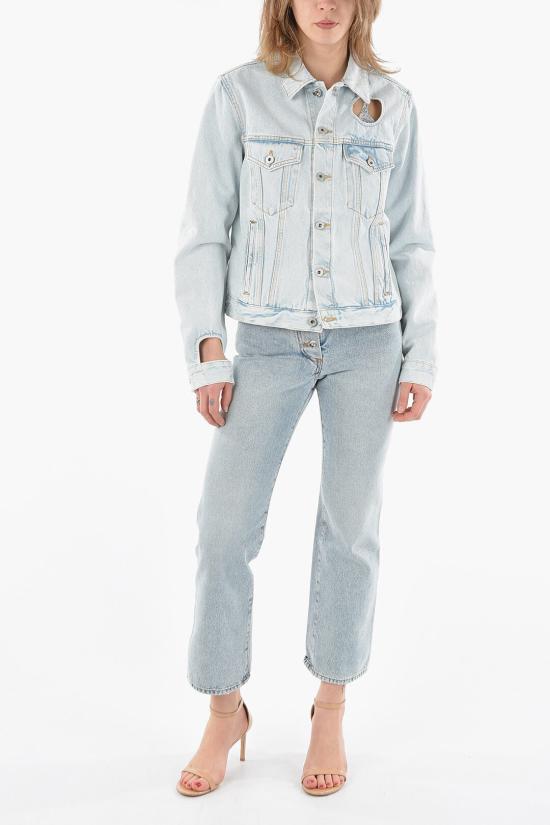  오프화이트 데님 자켓 OWYE027C99DEN003 Light blue - OFF WHITE