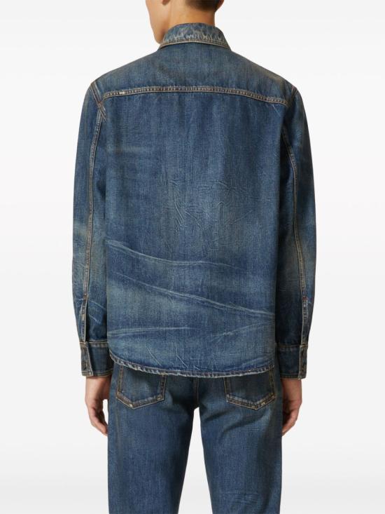  발렌티노 가라바니 데님 셔츠 4V3DB02R 9YN528 Blue - VALENTINO GARAVANI