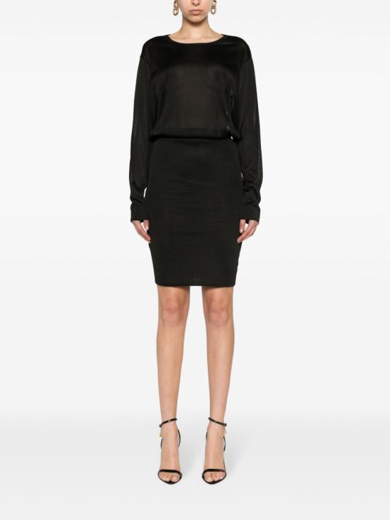  생로랑 미디 원피스 776019Y76LT1000 Black - SAINT LAURENT