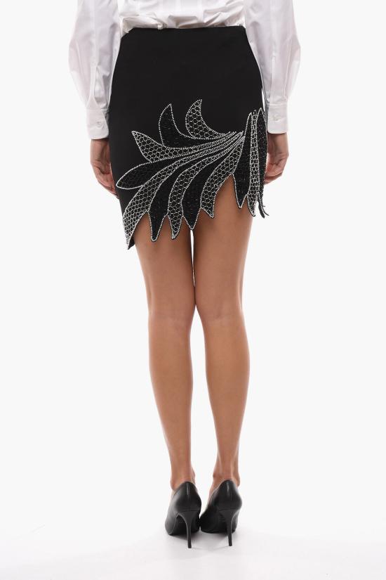  로테이트 숏 스커트 RT918PL 1000 Fantasia floreale Nero - ROTATE