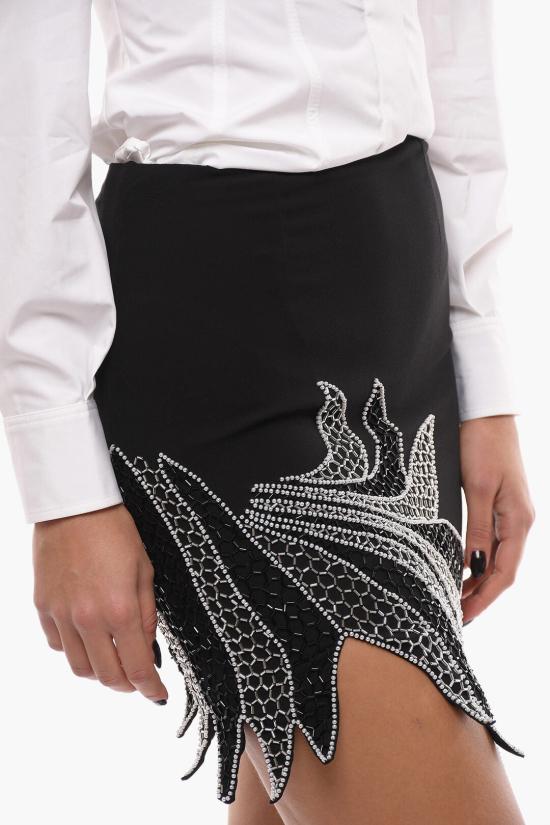  로테이트 숏 스커트 RT918PL 1000 Fantasia floreale Nero - ROTATE