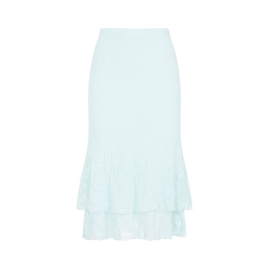  보테가베네타 롱 스커트 774713 V3MM0 4889 PALE TURQUOISE - BOTTEGA VENETA