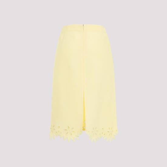  보테가베네타 미디 스커트 786538 V4B00 9242 CHALK BANANA - BOTTEGA VENETA