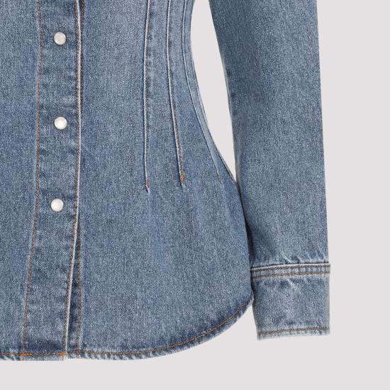  끌로에 데님 셔츠 CHC24SDH01159 470 FOGGY BLUE - CHLOE