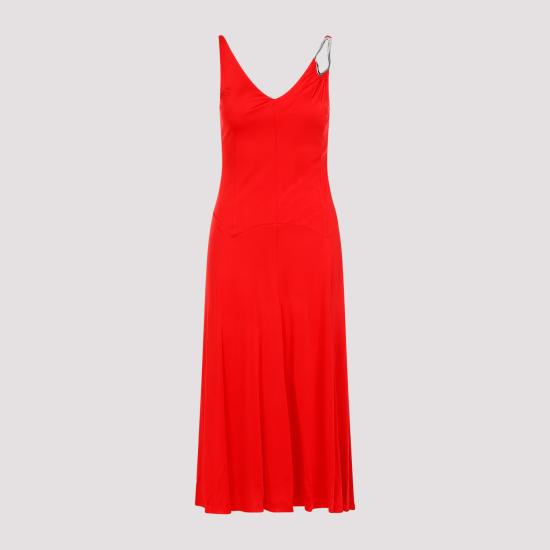  랑방 롱 원피스 RWDR00074893P24 340 FLAME - LANVIN