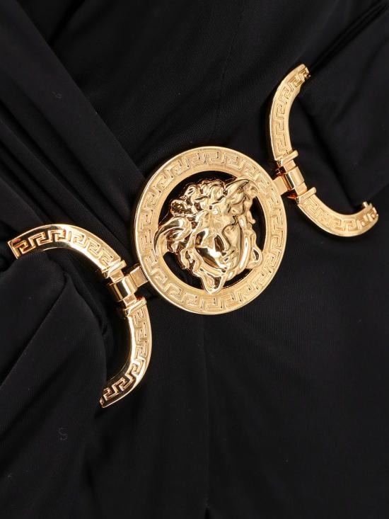 24FW 베르사체 롱 원피스 10164121A10183 1B000 Black - VERSACE