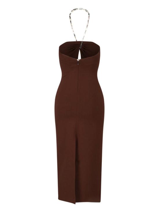  디 아티코 롱 원피스 236WCW85 RY02204 BROWN - THE ATTICO