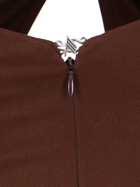  디 아티코 롱 원피스 236WCW85 RY02204 BROWN - THE ATTICO