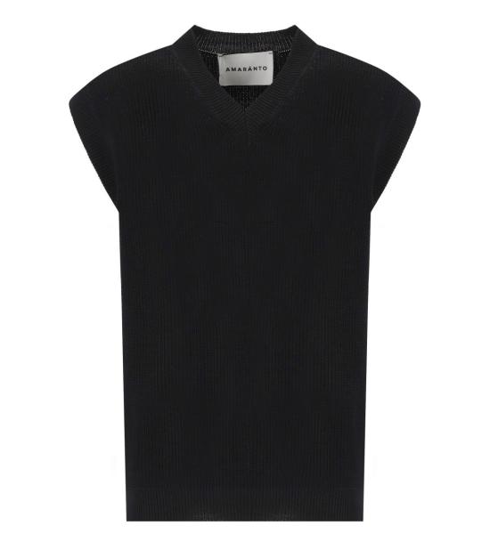  아마란토 니트 베스트 B9B0009 A99 M Black