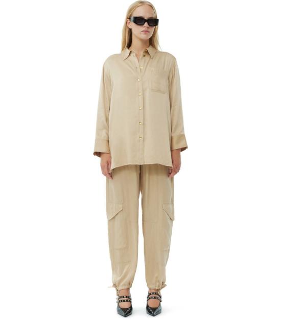  가니 셔츠 F9173 883 36 Beige - GANNI