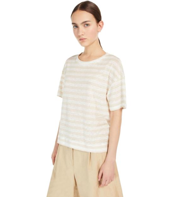  위켄드막스마라 반팔 티셔츠 2415941102600 012 S Ivory - WEEKEND MAX MARA