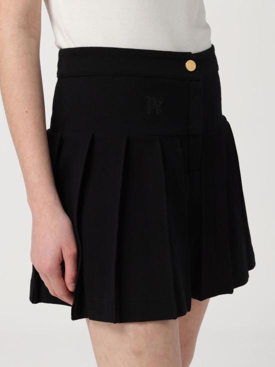 25FW 팜앤젤스 숏 스커트 PWCC070S24FAB001 1010 Black - PALM ANGELS