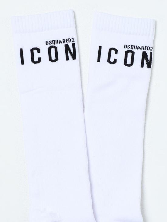 25FW [키즈] 디스퀘어드2 발목 양말 DQ2091D00WI DQ100 White - DSQUARED2