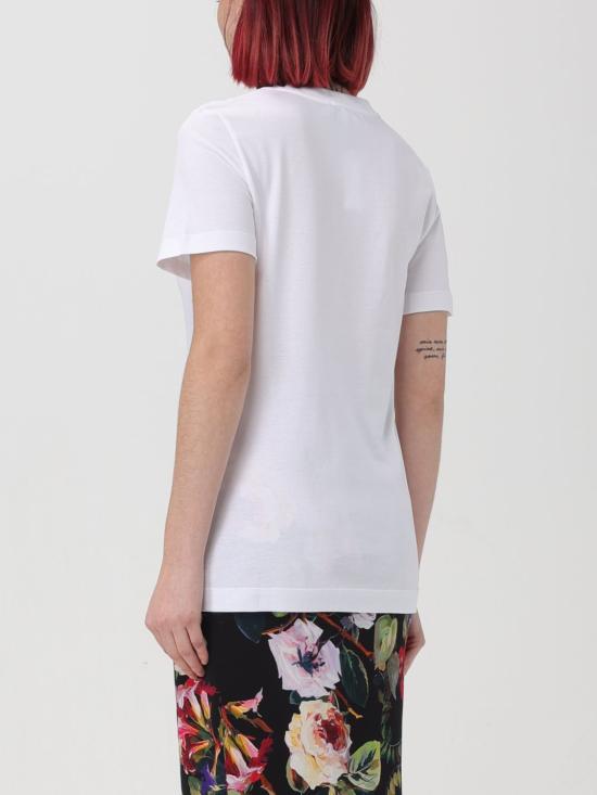 25FW 돌체앤가바나 반팔 티셔츠 F8M68ZGDB9O W0800 White - DOLCE & GABBANA