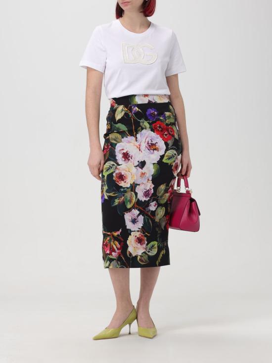 25FW 돌체앤가바나 반팔 티셔츠 F8M68ZGDB9O W0800 White - DOLCE & GABBANA