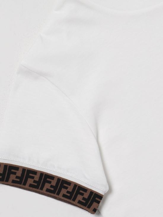 26SS [키즈] 펜디 티셔츠 JUI0187AJ F0TU9 White - FENDI