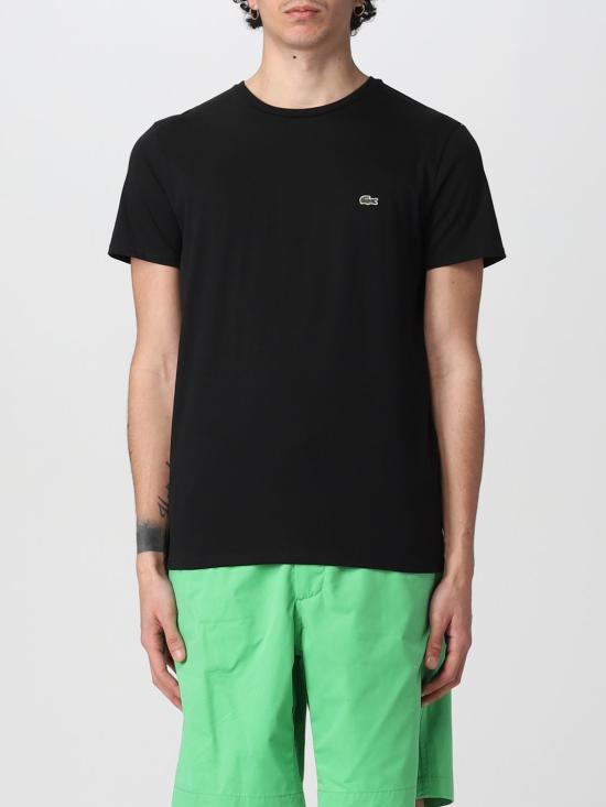 25FW 라코스테 피마 코튼 저지 크루넥 티셔츠 TH6709 031 Black