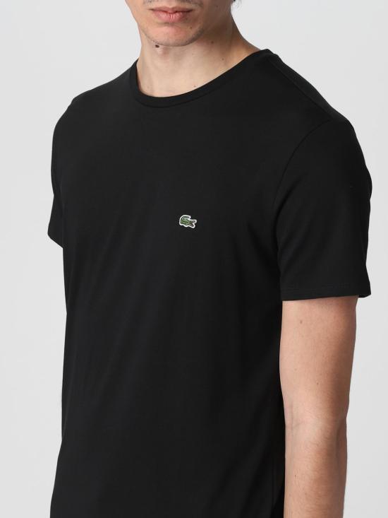 25FW 라코스테 피마 코튼 저지 크루넥 티셔츠 TH6709 031 Black - LACOSTE