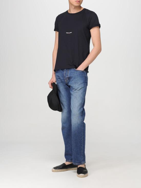 25FW 생로랑 리브 고쉬 티셔츠 464572YB2DQ 1000 Black - SAINT LAURENT